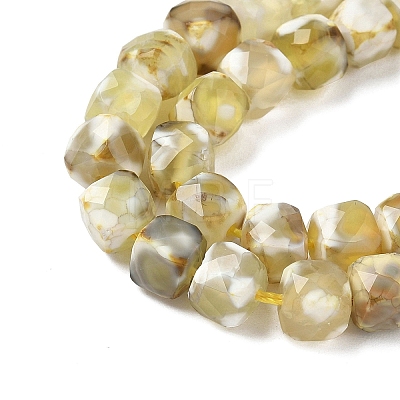 Natural Fire Crackle Agate Beads Strands G-H078-C49-6mm-05-1