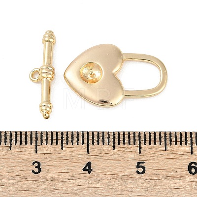 Brass Toggle Clasps KK-K391-18G-1