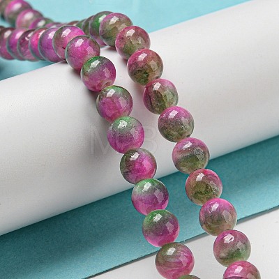 Dyed Natural White Jade Beads Strands G-F764-01C-1