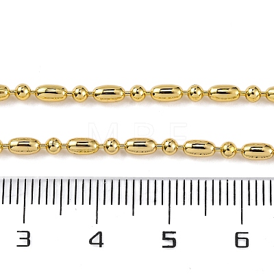 Rack Plating Brass Oval Link Chain Necklace NJEW-A035-06G-02-1