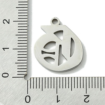 Non-Tarnish 201 Stainless Steel Pendants STAS-B055-01P-G-1