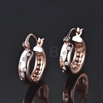 Brass Hoop Earrings EJEW-BB65698-A-1