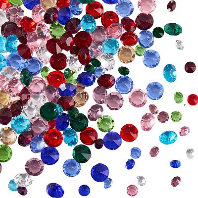 240Pcs 24 Styles Glass Rhinestone Cabochons GLAA-BM0001-06-1