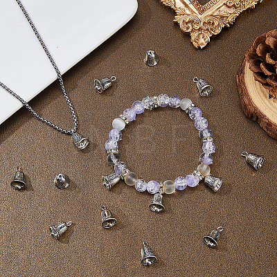 Alloy Bell Charms FIND-WH0173-417AS-1