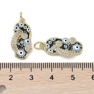 Real 18K Gold Plated Brass Micro Pave Cubic Zirconia Pendants KK-L209-073G-02-1