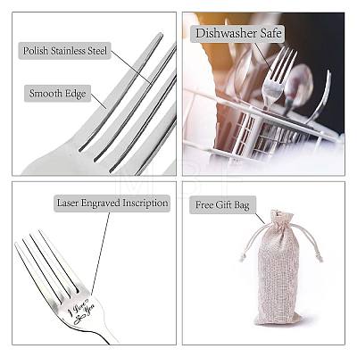 CREATCABIN 3Pcs 3 Styles 410 Stainless Steel Forks AJEW-CN0001-23-1