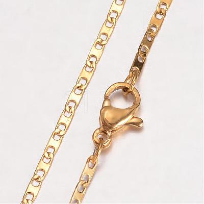 304 Stainless Steel Necklace MAK-K062-11B-G-1
