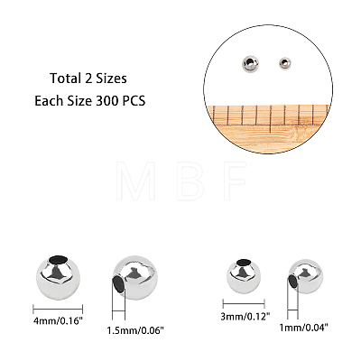 Unicraftale 316 Surgical Stainless Steel Spacer Beads STAS-UN0004-97P-1