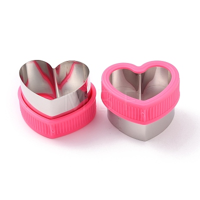 430 Stainless Steel Heart Shaped Cookie Candy Food Cutters Molds DIY-I076-07P-1