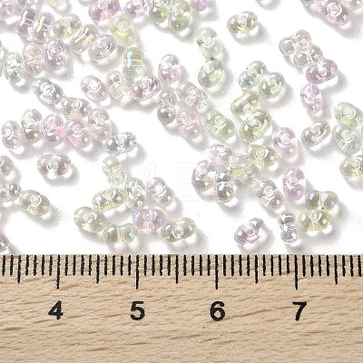 AB Color Plated Glass Seed Beads SEED-L011-06B-02-1