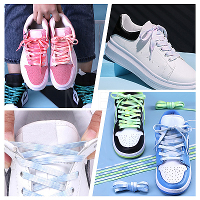  12 Sets 12 Colors Elastic Polyester Cord No Tie Shoelace AJEW-PH0004-36-1