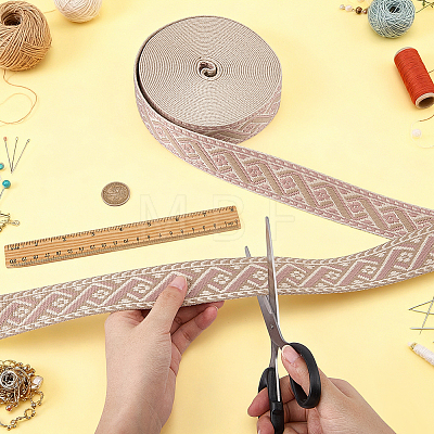 Vintage Jacquard Polyester Ribbon OCOR-WH0109-334A-1