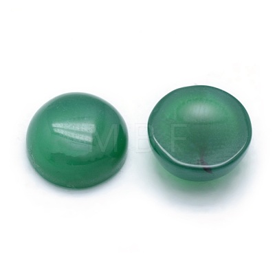 Natural Green Onyx Agate Cabochons G-P393-R43-10mm-1