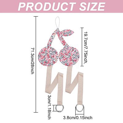 Cherry Non-woven Fabrics Hairpin Hair Clip Hanging Holder Storage Organizer ODIS-WH0025-129B-1