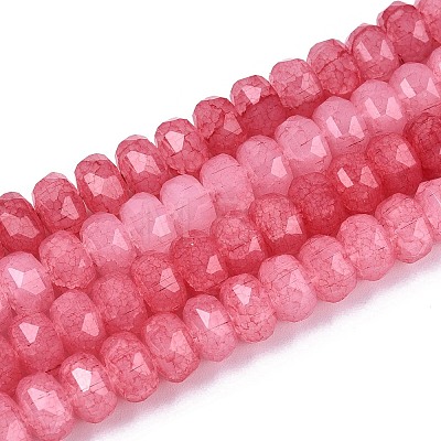 Imitation Jade Crackle Glass Beads Strands X-GLAA-N068-01A-A12-1