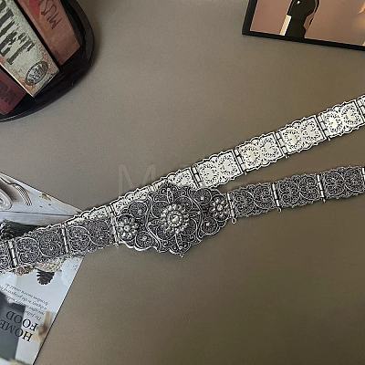 Alloy Crystal Rhinestone Flower Bride Wedding Dree Chain Belts FS-WG3EE17-03-1