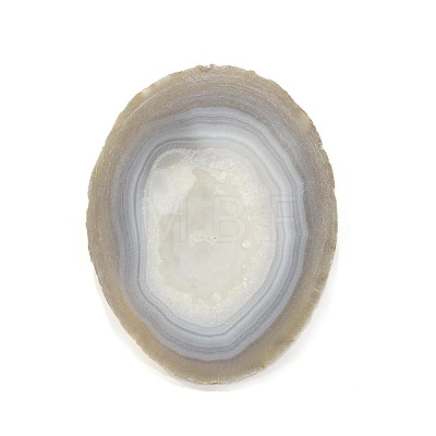 Printed Natural Agate Slice Stone Ornament DJEW-M011-02A-1