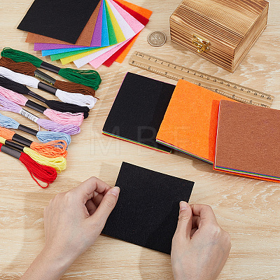 40Pcs Square Felt Fabric DIY-CY0003-37-1