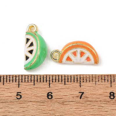 Fruit Alloy Enamel Pendants ENAM-F161-01B-1