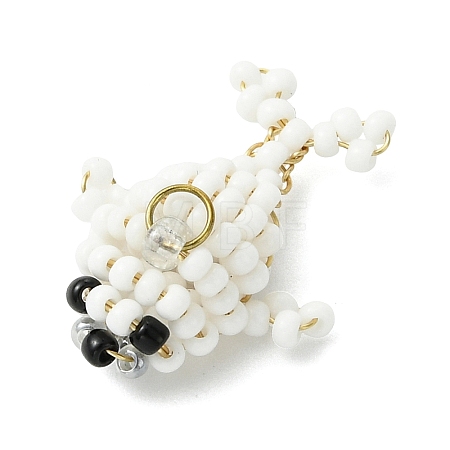 Glass Seed Beaded Pendants PALLOY-MZ01339-1