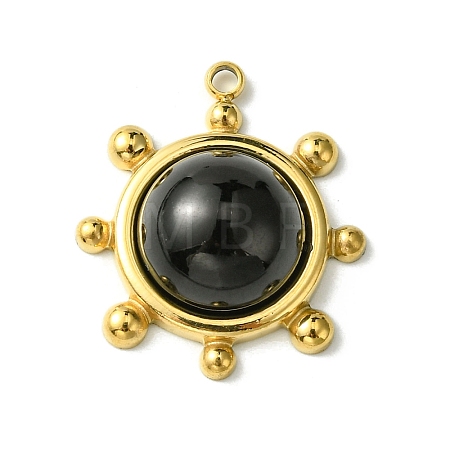 Natural Obsidian Pendants FIND-Z028-39B-1