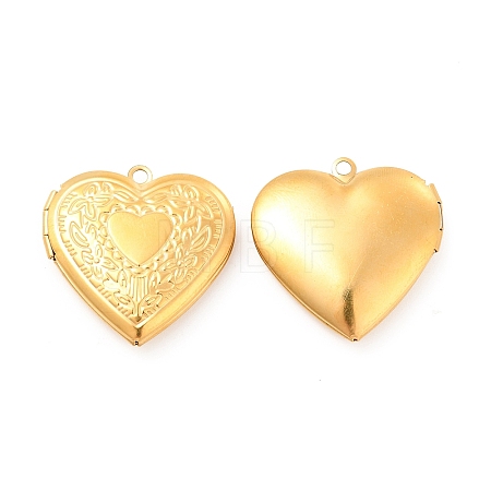Ion Plating(IP) 304 Stainless Steel Locket Pendants STAS-G146-20G-1