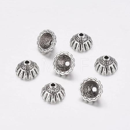 Tibetan Style Alloy Bead Caps X-LF9305Y-1