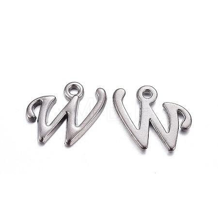 Gunmetal Plated Alloy Letter Pendants LS-PALLOY-J718-01B-W-1