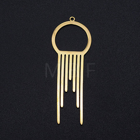 201 Stainless Steel Big Filigree Pendants STAS-T049-T700-2-1