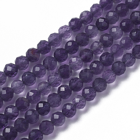 Natural Amethyst Beads Strands G-F596-13-4mm-1