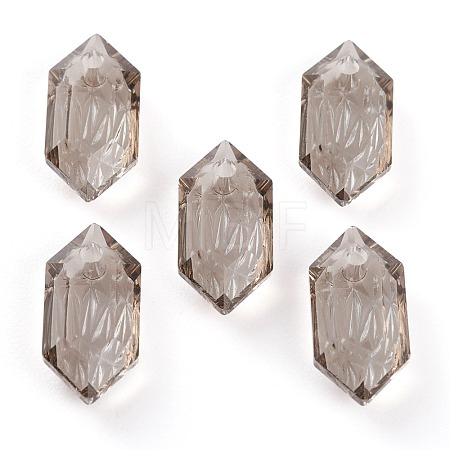Embossed Glass Rhinestone Pendants GLAA-J101-02A-001SA-1