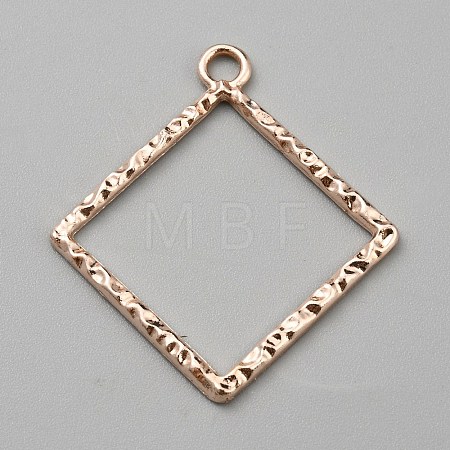 Alloy Open Back Bezel Pendants FIND-TAC0017-41A-RG-1