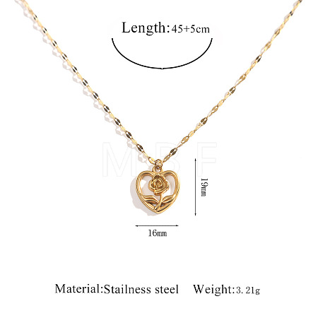 304 Stainless Steel Pendant Necklaces WGFEF8E-07-1