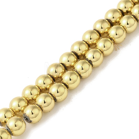 Electroplated Synthetic Magnetic Hematite Beads Strands G-I364-D01-G-1