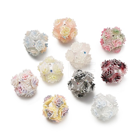 Polymer Clay Rhinestone Beads RESI-D015-02-1