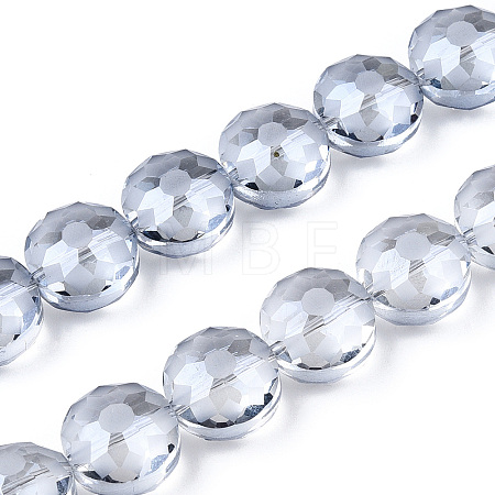 Electroplate Glass Beads Strands EGLA-Q084-14mm-11-1