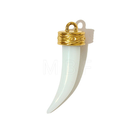 304 Stainless Steel Resin Pendants STAS-OY004-87G-1