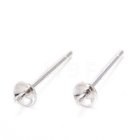 925 Sterling Silver Stud Earring Findings STER-K167-027A-S-1