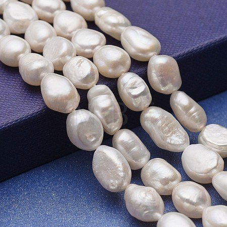 Natural Cultured Freshwater Pearl Beads Strands PEAR-P060-16D-1