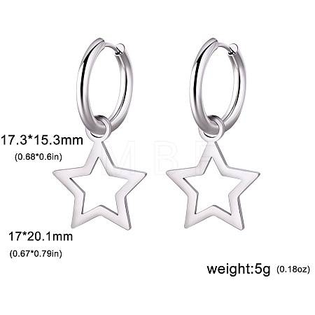 304 Stainless Steel Hoop Earrings FS-WG6A0FB-05-1