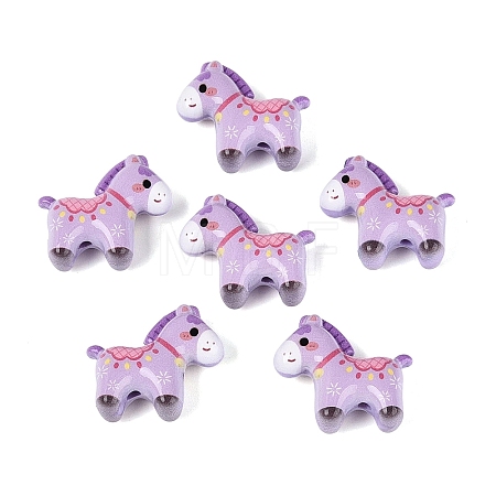 Printed Opaque Acrylic Beads OACR-N162-12C-1