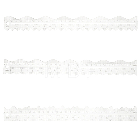 3Pcs Acrylic Rulers FIND-WH20015-099-1