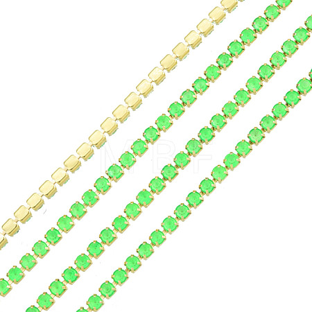 Brass Rhinestone Strass Chains CHC-N017-003B-B01-1