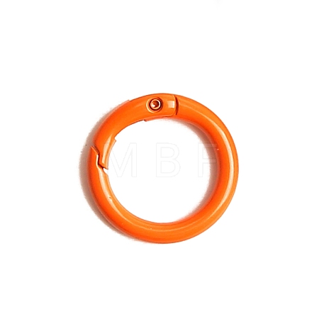 Baking Paint Alloy Spring Gate Rings FIND-WH0111-794I-1