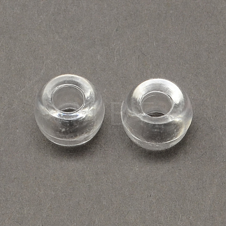 Transparent Acrylic European Beads MACR-Q156-02A-1