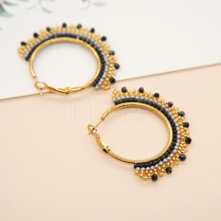 Stainless Steel Hoop Earrings OL6632-4-1