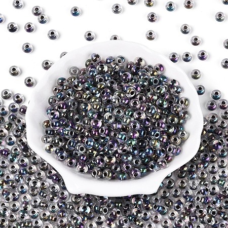 FGB Inside Colours Transparent Glass Seed Beads SEED-T009-01A-1