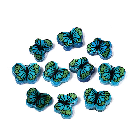 Printed Natural Freshwater Shell Beads SHEL-Q029-11F-1
