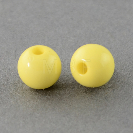 Solid Chunky Acrylic Ball Beads SACR-R812-4mm-06-1