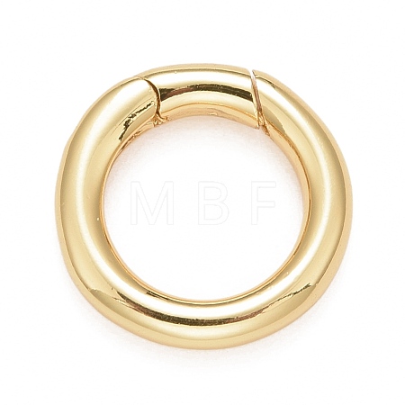 Rack Plating Brass Spring Gate Rings KK-M229-48G-1